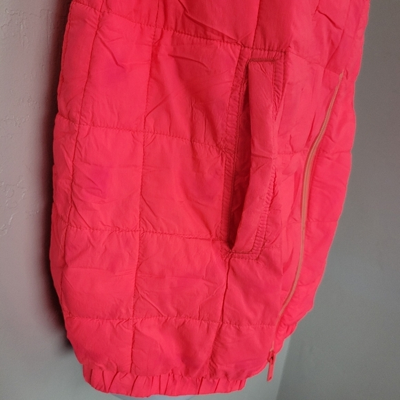 Free People Movement Women's Small Neon Pink Quilted Puffer Vest Double Zipper - Picture 3 of 10
